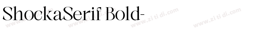 ShockaSerif Bold字体转换